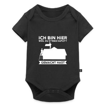 Dachdecker Beruf Dachdeckerei Geschenk - Baby Premium Kurzarmbody - Schwarz - Vorne