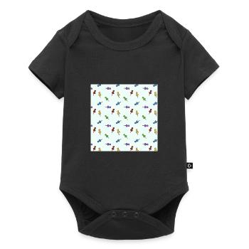Papiernadelmuster - Zurück in die Schule 2022 / 20 - Baby Premium Kurzarmbody - Schwarz - Vorne