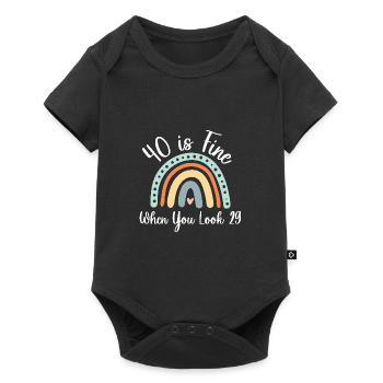 40 is okay if you look 29 40 years old - Baby Premium short-sleeve bodysuit - black - Front