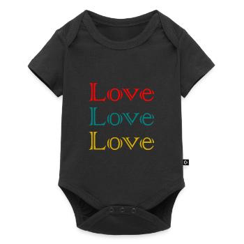 LOVE,JUST MARRIED,VIVE LES MARIES,EVJF,COUPLE - Baby Premium short-sleeve bodysuit - black - Front