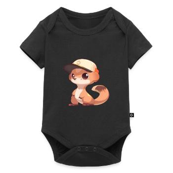 Cute Mongoose - Baby Premium short-sleeve bodysuit - black - Front