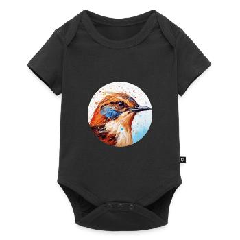 Wren bird - Baby Premium short-sleeve bodysuit - black - Front