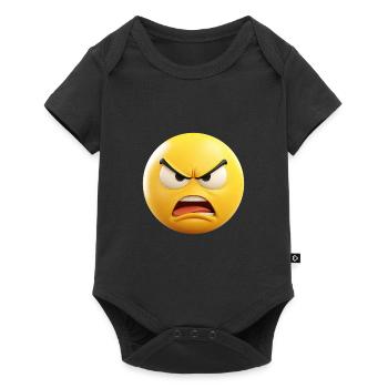 Angry Emoticon Emotion - Baby Premium short-sleeve bodysuit - black - Front