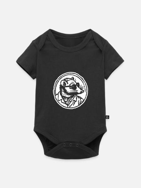 Maulwurf - Baby Premium Kurzarmbody - Schwarz