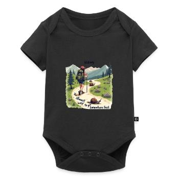 Wandern In Den Bergen Lustiges Shirt Für Wanderer - Baby Premium Kurzarmbody - Schwarz - Vorne