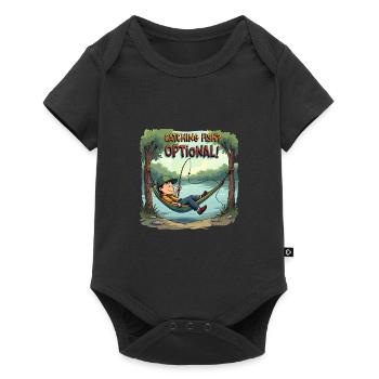 Catching Fish? Optional! Fisherman Fishing Shirt - Baby Premium short-sleeve bodysuit - black - Front