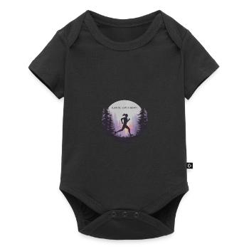 Running is My Therapy – Laufen in der Natur - Baby Premium Kurzarmbody - Schwarz - Vorne