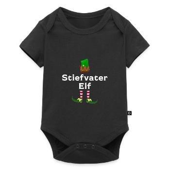 Stiefmama Elf Bonusmama Geschenk - Baby Premium Kurzarmbody - Schwarz - Vorne