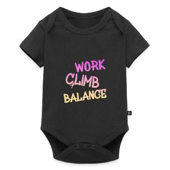 Klettern - Baby Premium Kurzarmbody - Schwarz - Vorne