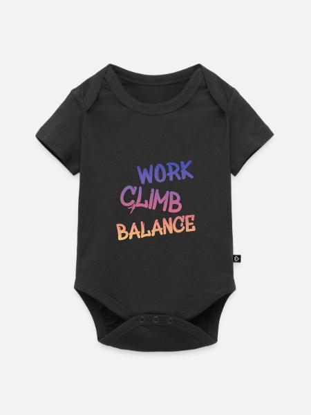 Kletterer Boulderer klettern bouldern - Baby Premium Kurzarmbody - Schwarz