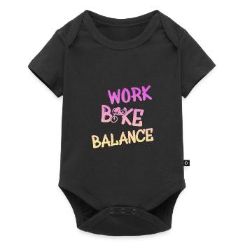 work bike balance bike biker - Baby Premium Kurzarmbody - Schwarz - Vorne