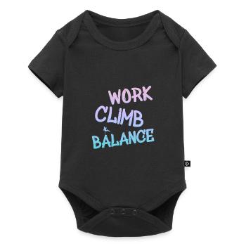 Kletter Klettersteig Kletterer Climbing - Baby Premium Kurzarmbody - Schwarz - Vorne