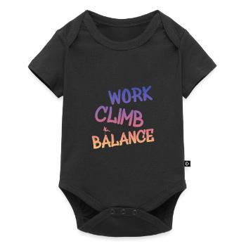 Klettern - Baby Premium Kurzarmbody - Schwarz - Vorne