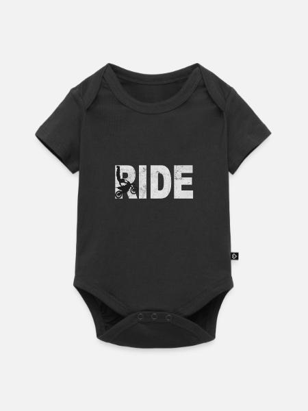 Motocross motocross moto stunt ride saut - Body à manches courtes Premium Bébé - noir