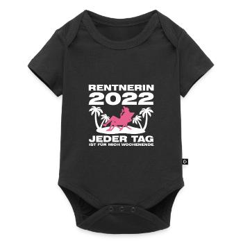 Rentnerin 2022 Rente Rentnerin Geschenk - Baby Premium Kurzarmbody - Schwarz - Vorne