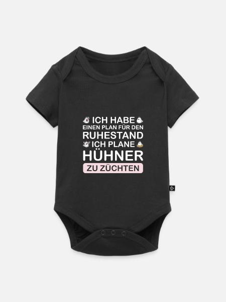 Hühner Züchter Hühnerzüchter Geschenk - Baby Premium Kurzarmbody - Schwarz