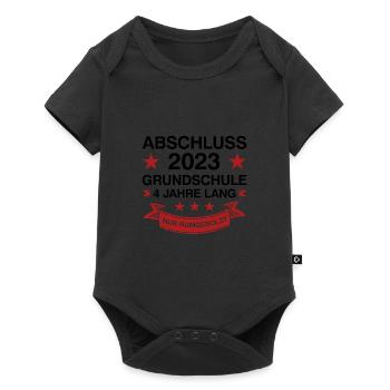 Grundschule Abschluss 2023 Grundschüler Geschenk - Baby Premium Kurzarmbody - Schwarz - Vorne