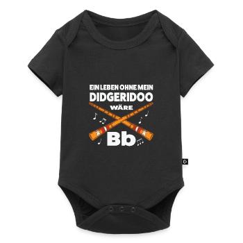 Didgeridoo Musiker Didgeridoo-Spieler Geschenk - Baby Premium Kurzarmbody - Schwarz - Vorne
