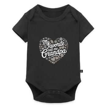 Papy Grand-père Famille Fête des pères - Body à manches courtes Premium Bébé - noir - Devant
