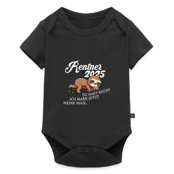 Rente Ruhestand Rentner Geschenk - Baby Premium Kurzarmbody - Schwarz - Vorne