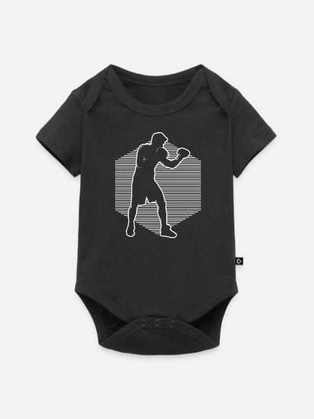 Boxe Boxe Femmes Boxer Boxe Hommes - Body à manches courtes Premium Bébé - noir