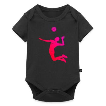 Volleyballspieler Volleyballspielen Volley - Baby Premium Kurzarmbody - Schwarz - Vorne