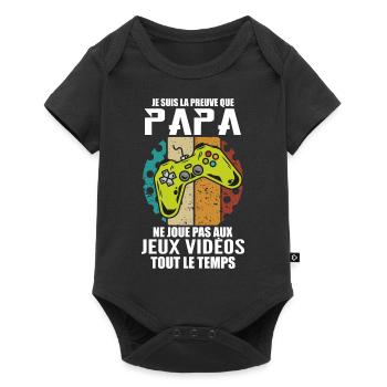 Proof that Dad doesn't play video games - Baby Premium short-sleeve bodysuit - black - Front