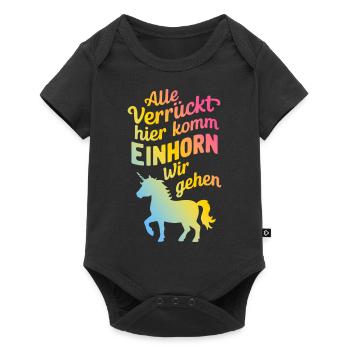 Unicorn Unicorns Mythical Creatures Mystical - Baby Premium short-sleeve bodysuit - black - Front