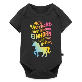 Unicorn Unicorns Mythical Creatures Mystical - Baby Premium short-sleeve bodysuit - black - Front