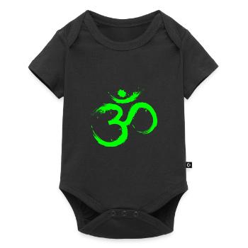 Om Design Symbol Meditation Liberation Lime Green - Baby Premium short-sleeve bodysuit - black - Front