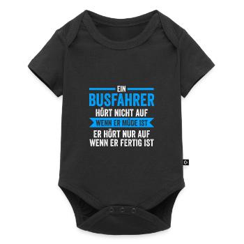Busfahrer Job Bus Geschenk - Baby Premium Kurzarmbody - Schwarz - Vorne
