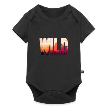 WILD - Baby Premium short-sleeve bodysuit - black - Front