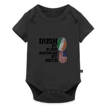 Irland Irisch Irische Wurzeln Geschenk - Baby Premium Kurzarmbody - Schwarz - Vorne