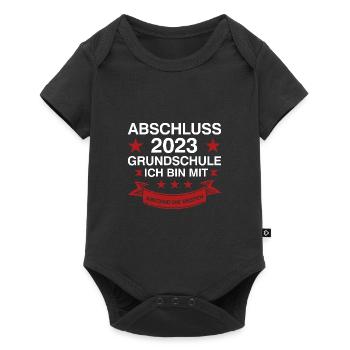 Grundschule Abschluss 2023 Gymnasium Geschenk - Baby Premium Kurzarmbody - Schwarz - Vorne