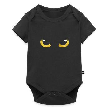 Cat Eyes Yellow - Baby Premium short-sleeve bodysuit - black - Front