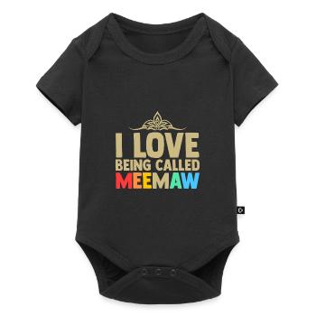 Omi Omi Familie Geschenk - Baby Premium Kurzarmbody - Schwarz - Vorne