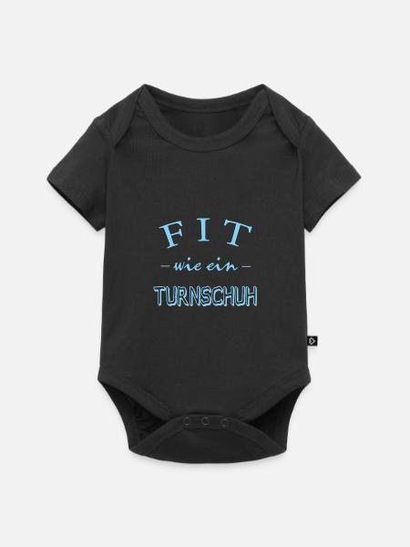 Fit wie ein Turnschuh - Baby Premium Kurzarmbody - Schwarz