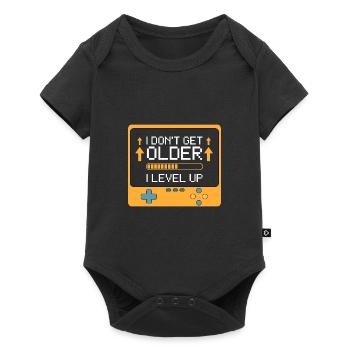 Gaming Get Older Level Up Funny Geburtstag - Baby Premium Kurzarmbody - Schwarz - Vorne