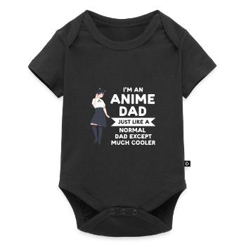 Anime dad Anime Anime Merch Geschenk - Baby Premium Kurzarmbody - Schwarz - Vorne