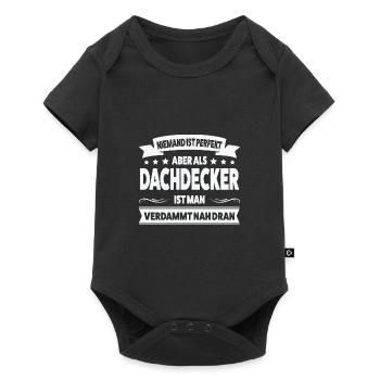 Dachdecker Beruf Dachdecken Geschenk - Baby Premium Kurzarmbody - Schwarz - Vorne