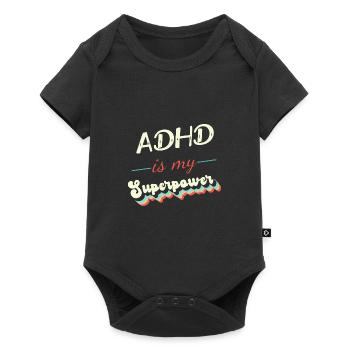 ADHD is my Superpower - Baby Premium short-sleeve bodysuit - black - Front