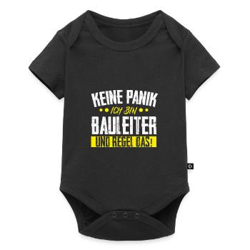 Bauleiter Bauaufsicht Bauleitung Geschenk - Baby Premium Kurzarmbody - Schwarz - Vorne