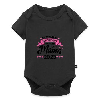 Mama 2023 Familie Werdende Mama Geschenk - Baby Premium Kurzarmbody - Schwarz - Vorne