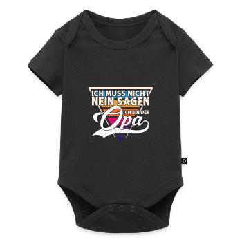 Grossmutter Oma Omas Geschenk - Baby Premium Kurzarmbody - Schwarz - Vorne