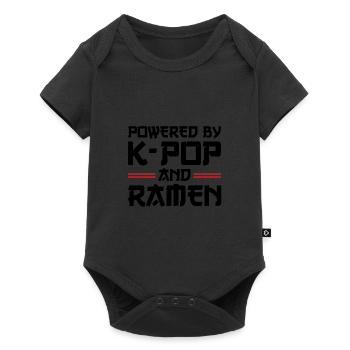 Südkorea k-pop Südkorea Geschenk - Baby Premium Kurzarmbody - Schwarz - Vorne