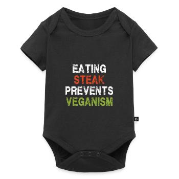 Eating Steak Prevents Veganism - Baby Premium short-sleeve bodysuit - black - Front