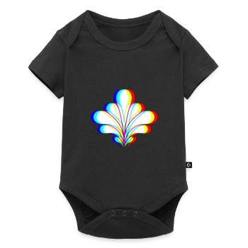 EDM - Flower - Glitch Rave Style - Baby Premium short-sleeve bodysuit - black - Front