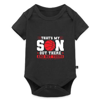 Basketball Sohn Basketball Mutter Sport Geschenk - Baby Premium Kurzarmbody - Schwarz - Vorne