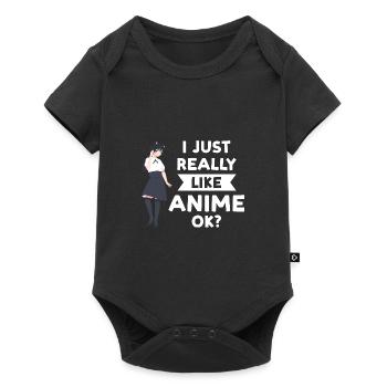 Anime merch Anime Anime Merchandise Geschenk - Baby Premium Kurzarmbody - Schwarz - Vorne