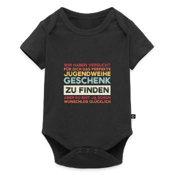 Jugendweihe Jugend Teenager Feier Geschenk - Baby Premium Kurzarmbody - Schwarz - Vorne